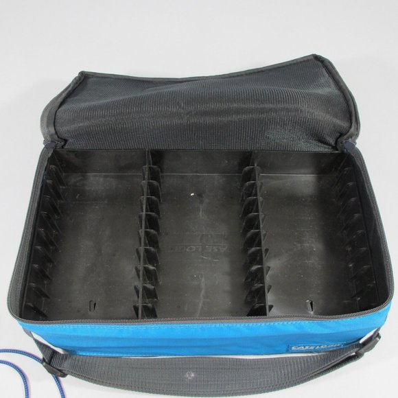 Case Logic 2 Sided Audio Cassette Tape Carry Case 60 Tape Capacity Blue VTG - Picture 2 of 10